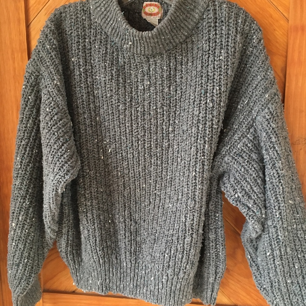 Men’s Grey Cable Pullover